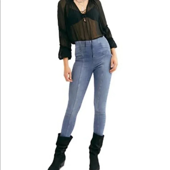 Free People Feel Alright Skinny Jeans Leggings - Picture 2 of 10